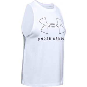 Under Armour SPORTSTYLE GRAPHIC MUSCLE SL Dámské tílko, Bílá,Černá, velikost