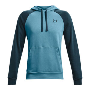 Under Armour RIVAL FLC COLORBLOCK HD Modrá 2XL - Pánská mikina