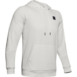 Under Armour RIVAL FLEECE PO HOODIE Pánská mikina, bílá, velikost S