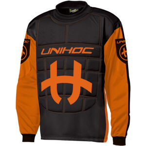 Unihoc GOALIE SWEATER SHIELD JR Juniorský florbalový brankářský dres, černá, velikost 170